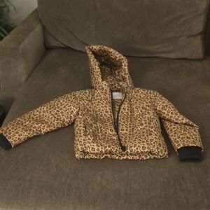 Crewcuts Tan Leopard Print Kids Puffer Jacket